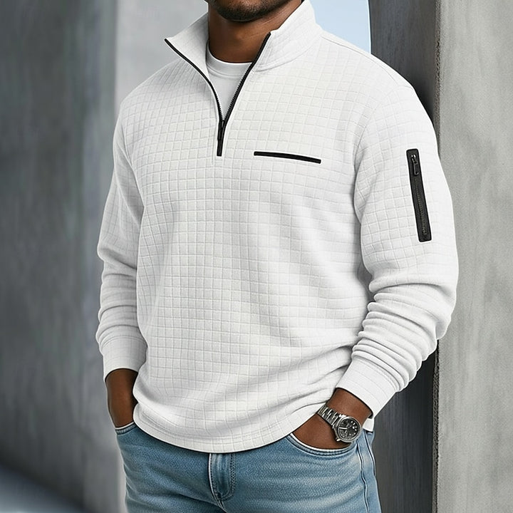 Augustin | Sweat Texturé à Col Zippé