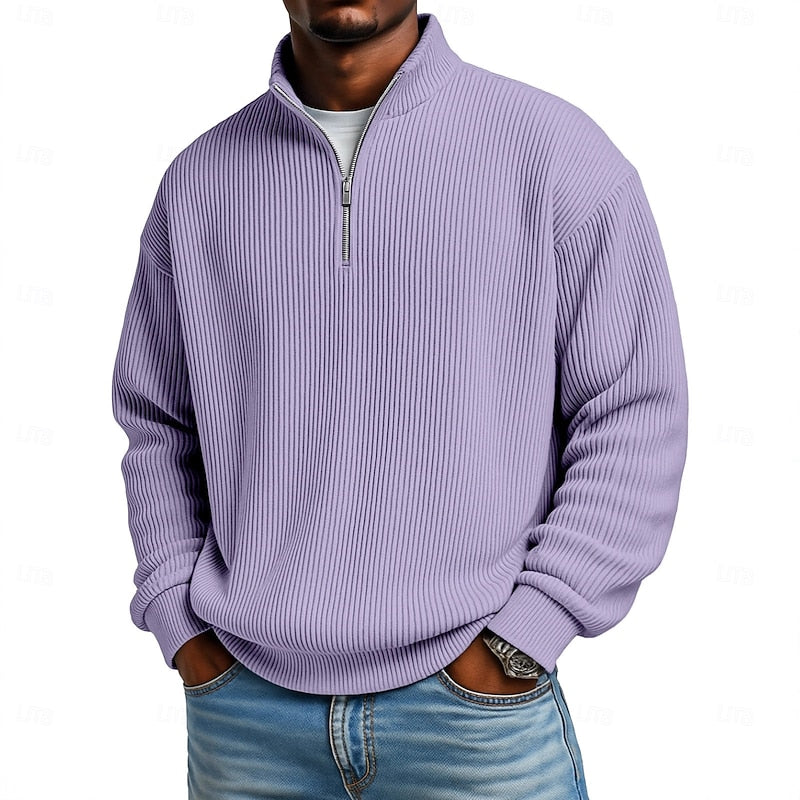 Émeric | Pull Col Zippé Texturé