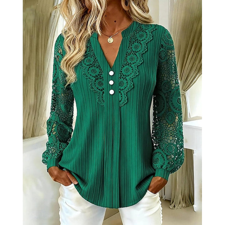Roselyne | Blouse Élégante à Dentelle