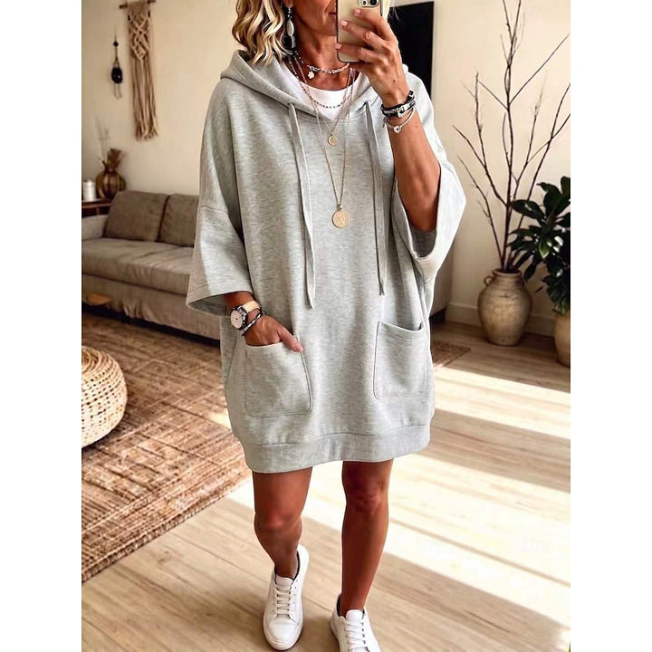 Coline | Robe Sweat à Capuche Décontractée