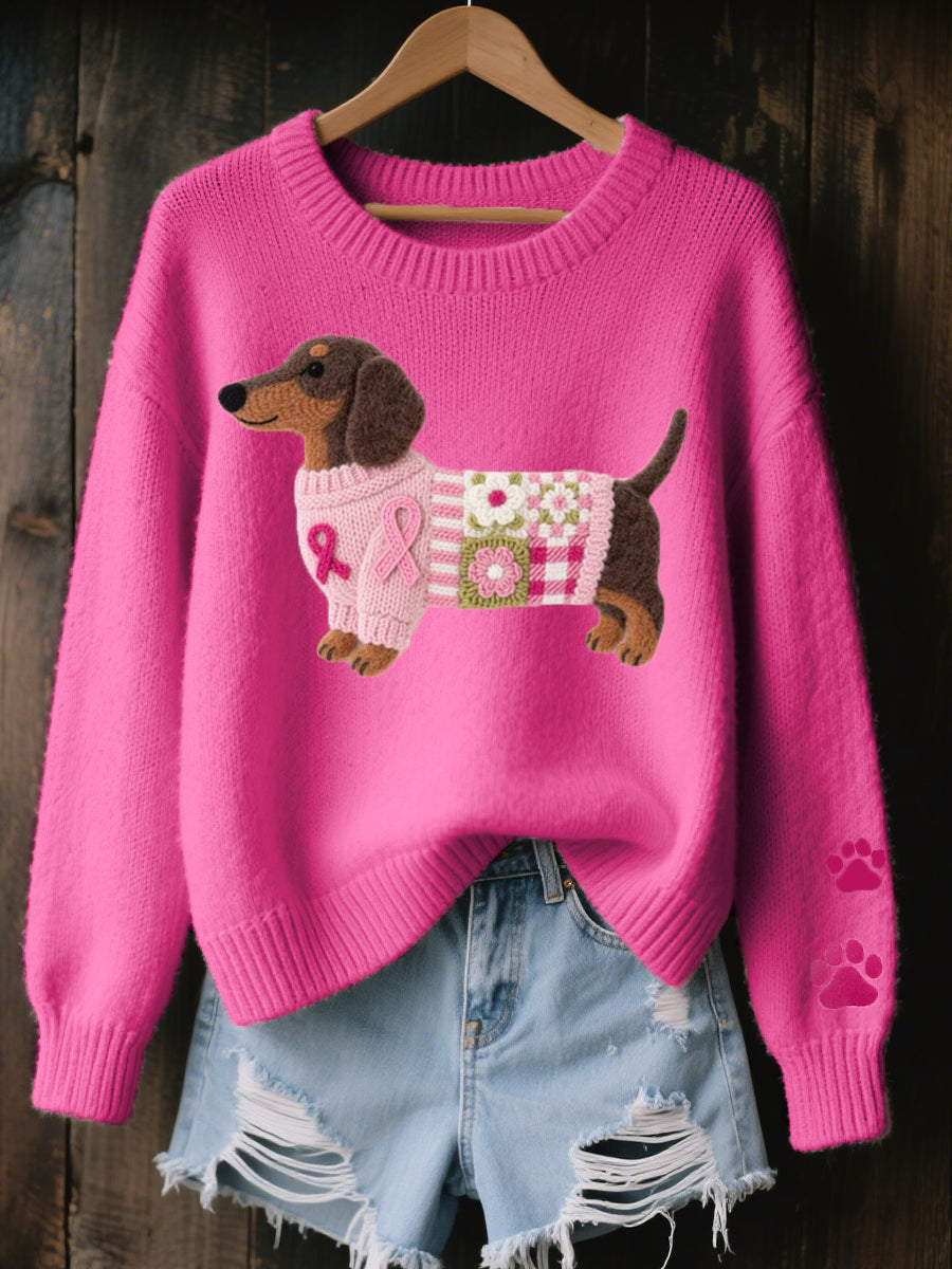 Éloïse | Pull Douillet à Motif Teckel