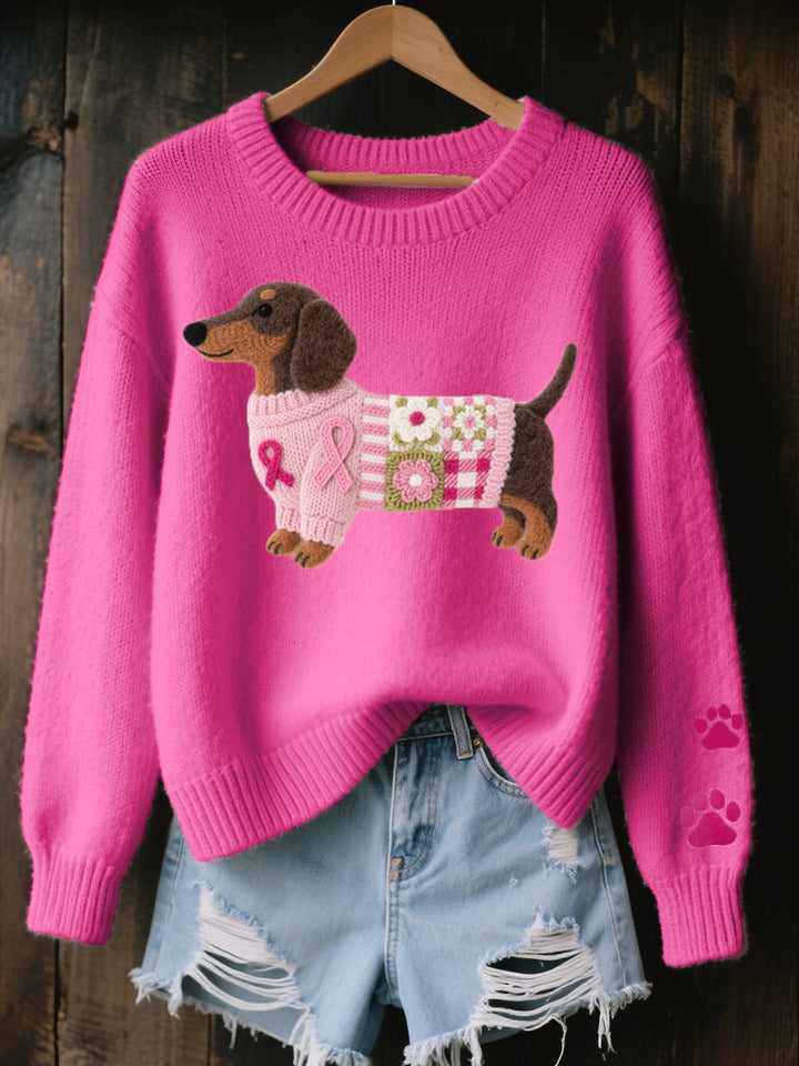 Éloïse | Pull Douillet à Motif Teckel