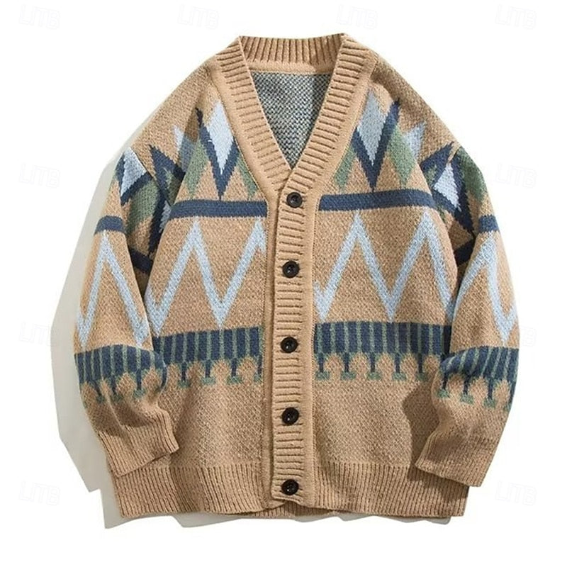 Maximilien | Cardigan de Noël Boutonné à Col V