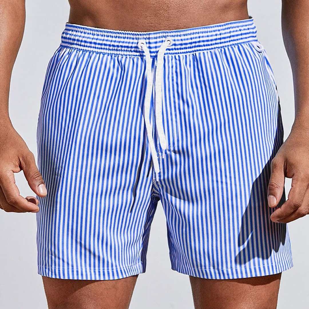 Maxence | Short de Bain Rayé Raffiné
