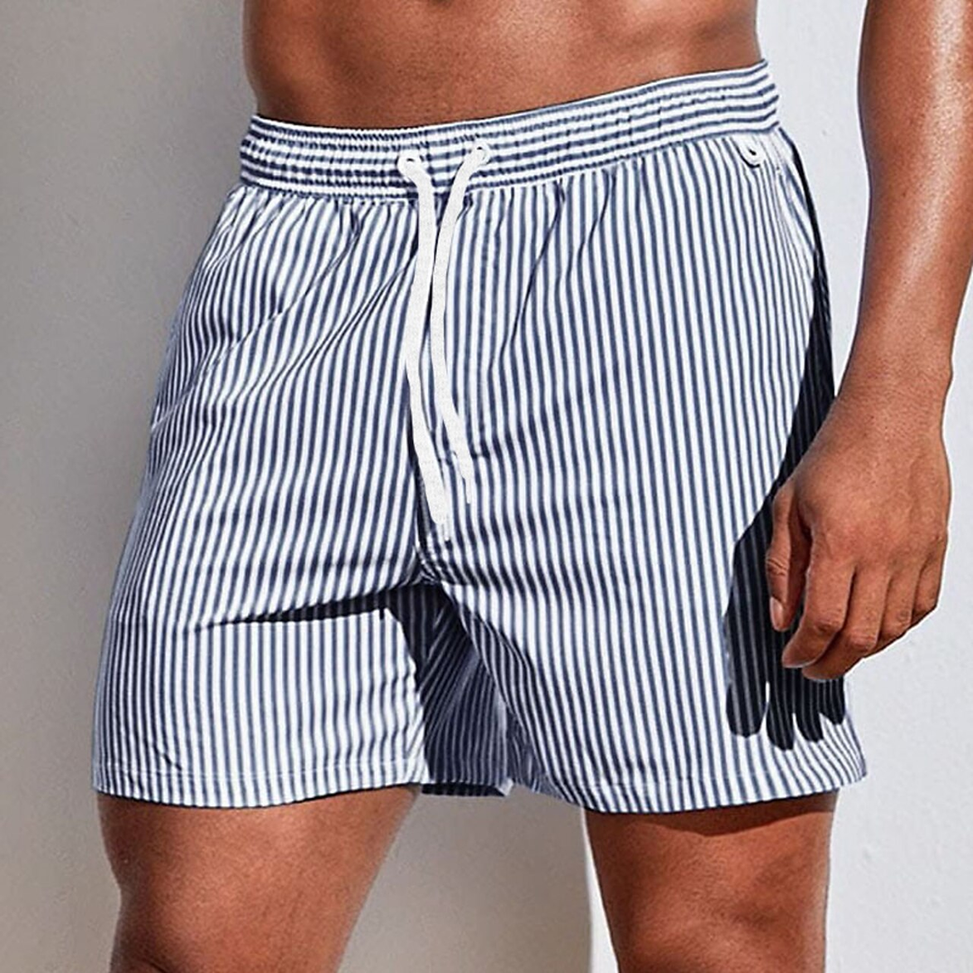 Maxence | Short de Bain Rayé Raffiné