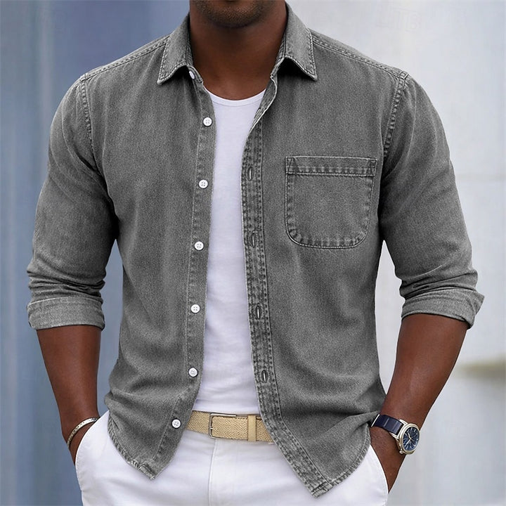 Sylvestre | Chemise Décontractée Effet Délavé