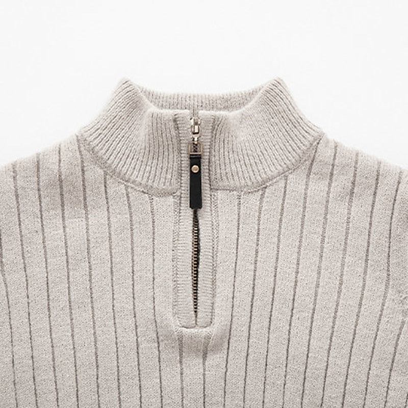 Rodolphe | Pull Col Zippé Côtelé