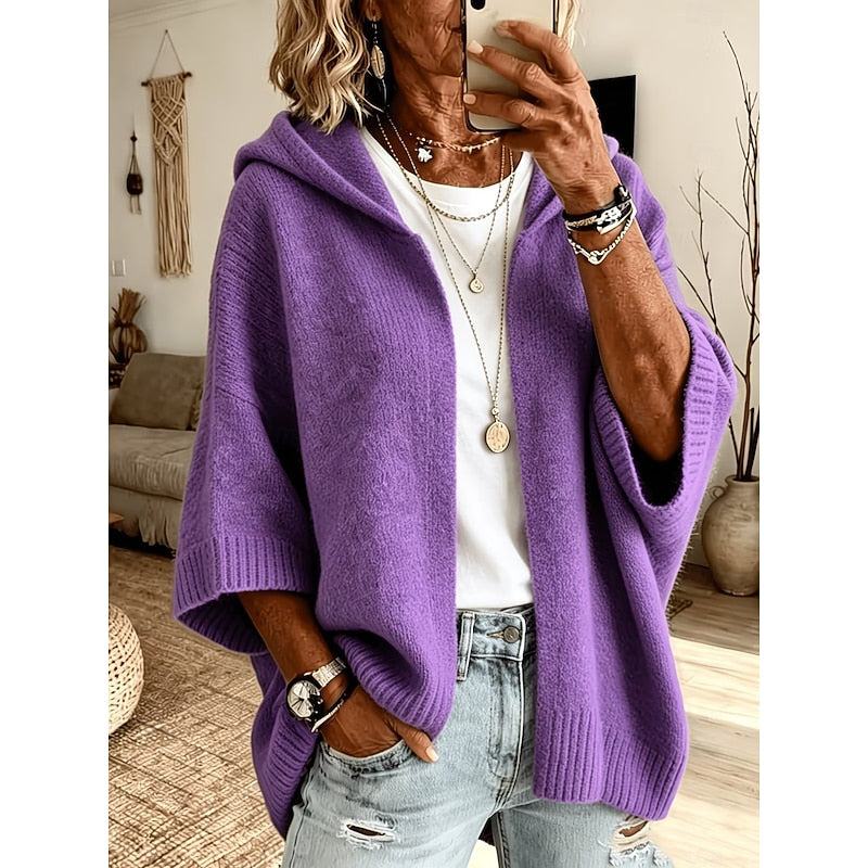 Noëlle | Gilet Ample à Capuche