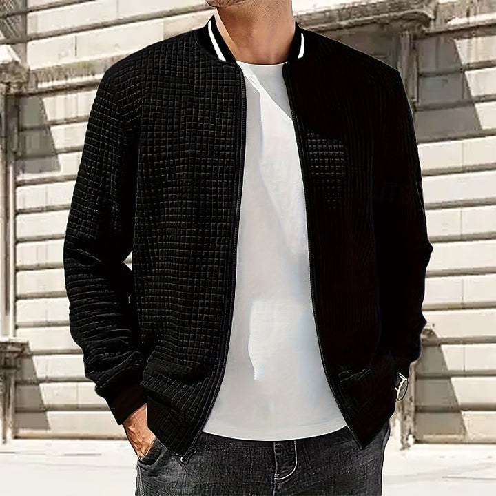 Lionel | Veste Zippée Texturée Col Montant