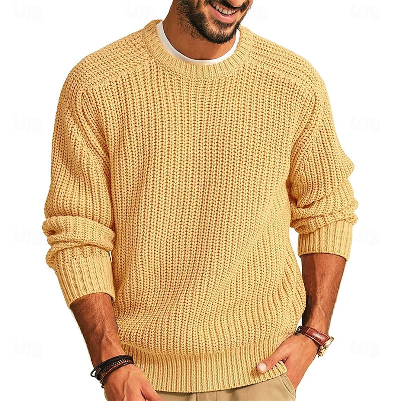 Pierre | Pull Côtelé Col Rond