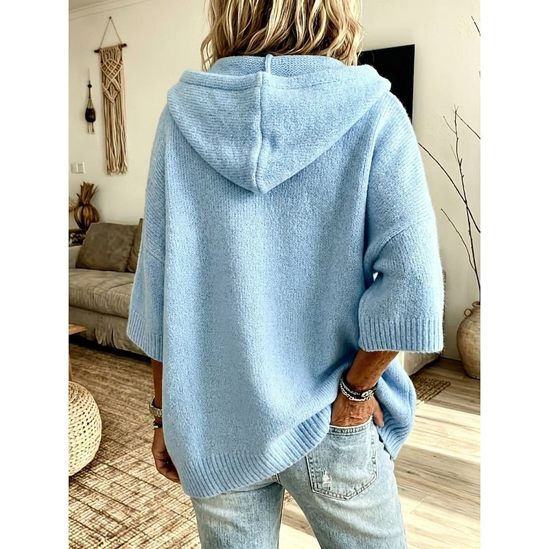 Noëlle | Gilet Ample à Capuche