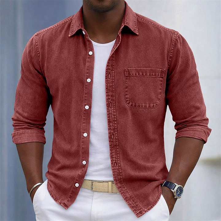 Sylvestre | Chemise Décontractée Effet Délavé