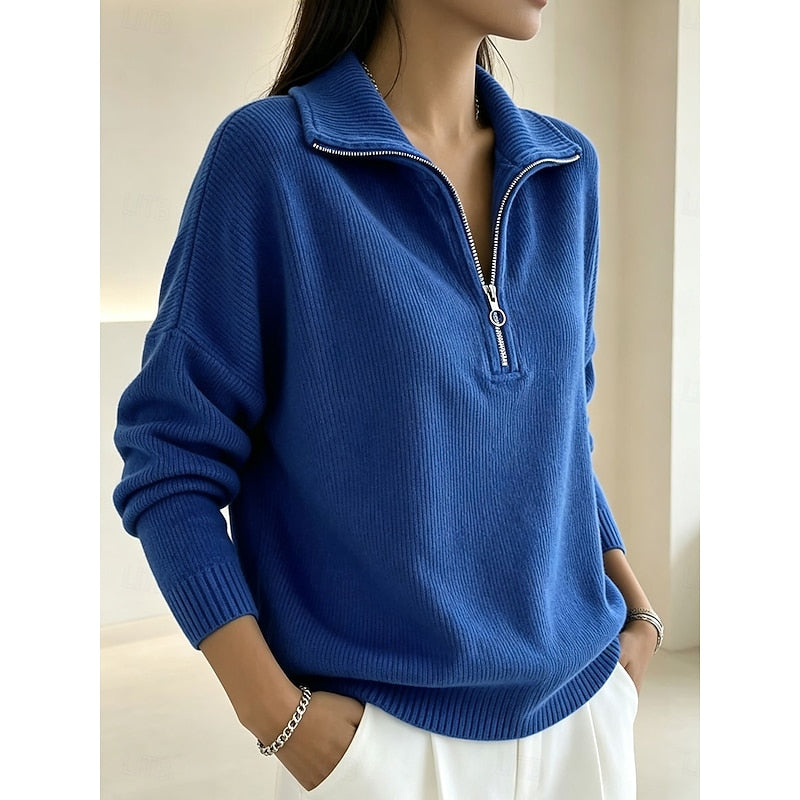 Camille | Pull Col Montant Zippé