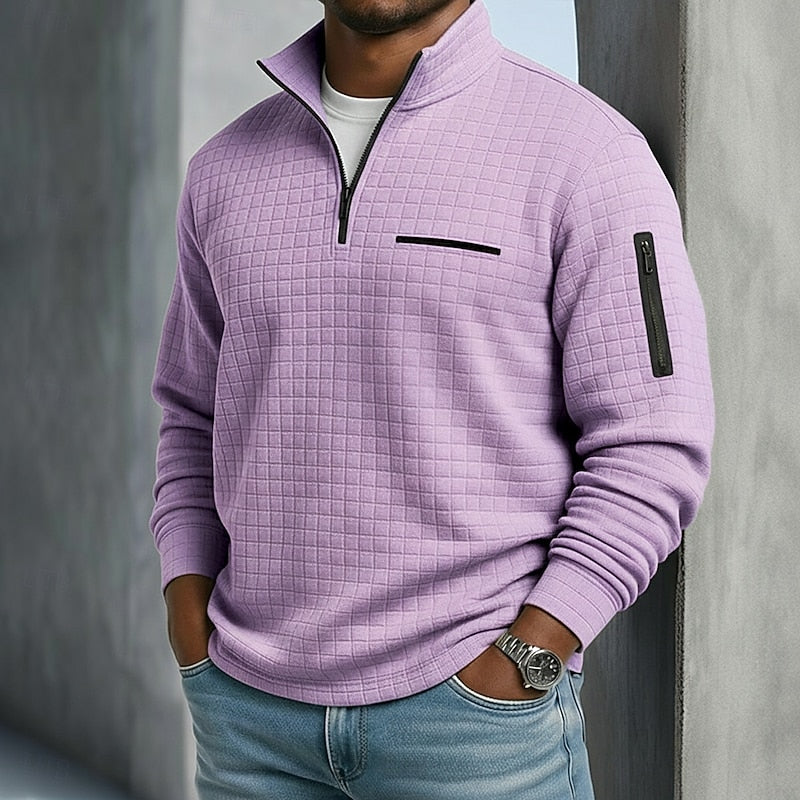 Augustin | Sweat Texturé à Col Zippé