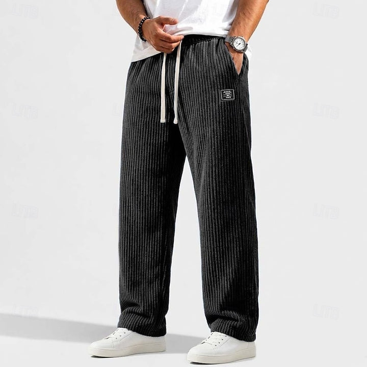 Eudes | Pantalon Droit Texturé à Taille Élastiquée