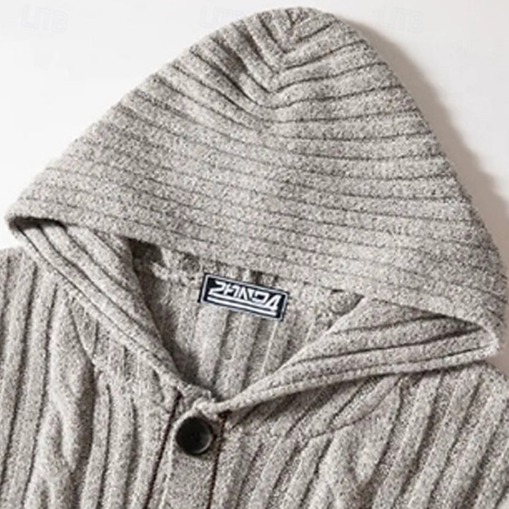 Isidore | Cardigan à Capuche Torsadé