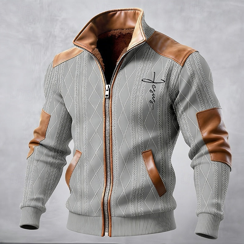 Théodore | Veste Zippée Chaleureuse à Col Montant