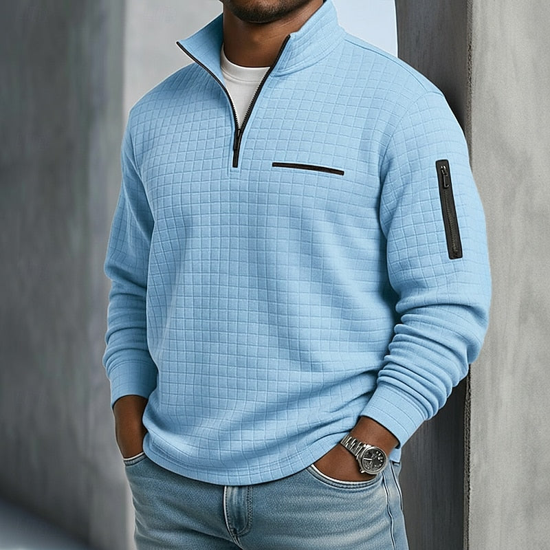 Augustin | Sweat Texturé à Col Zippé