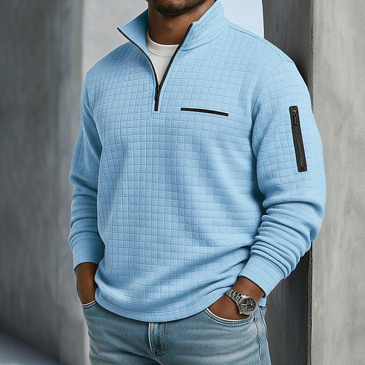 Augustin | Sweat Texturé à Col Zippé