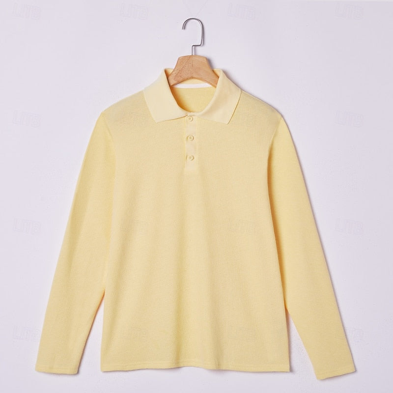 Alexis | Polo Texturé à Manches Longues