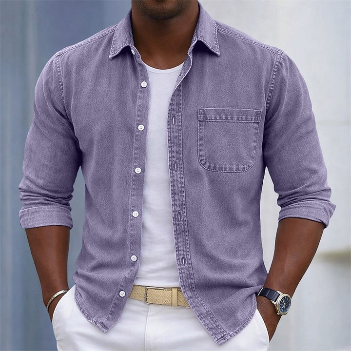 Sylvestre | Chemise Décontractée Effet Délavé