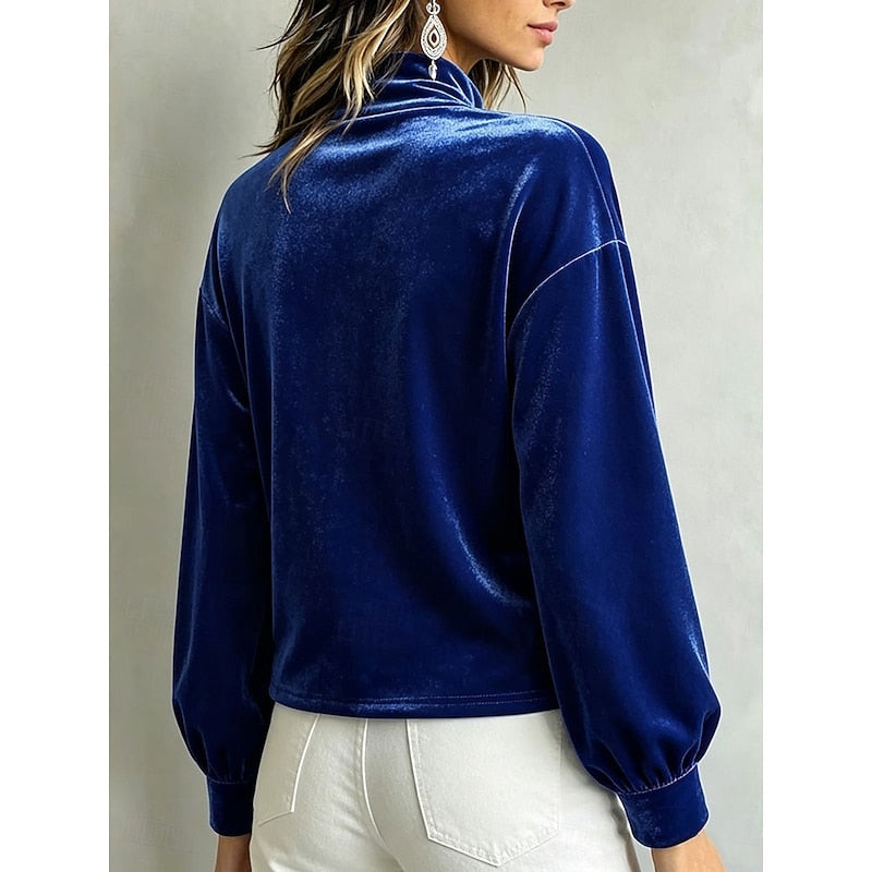 Clémentine | Blouse Élégante à Col Montant