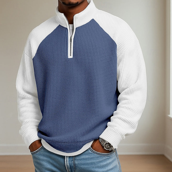 Tancrède | Polo Texturé à Col Montant Zippé