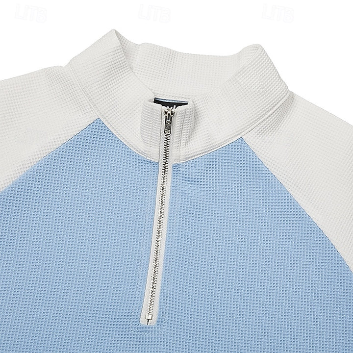 Tancrède | Polo Texturé à Col Montant Zippé