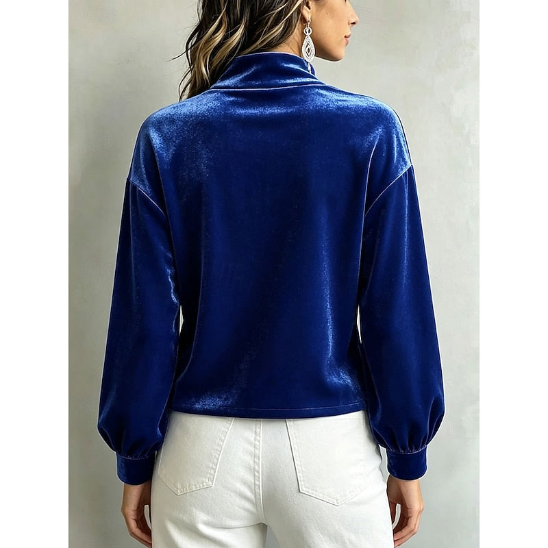 Clémentine | Blouse Élégante à Col Montant