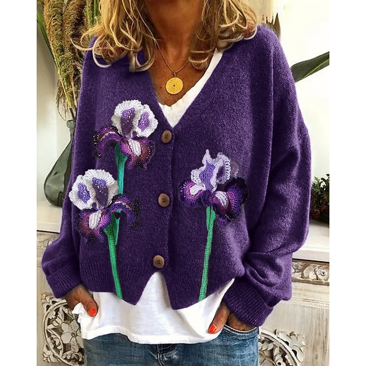 Garance | Gilet Fleuri Boutonné