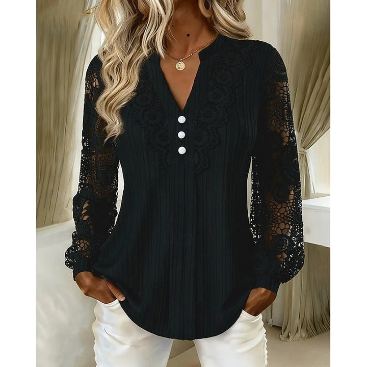 Roselyne | Blouse Élégante à Dentelle